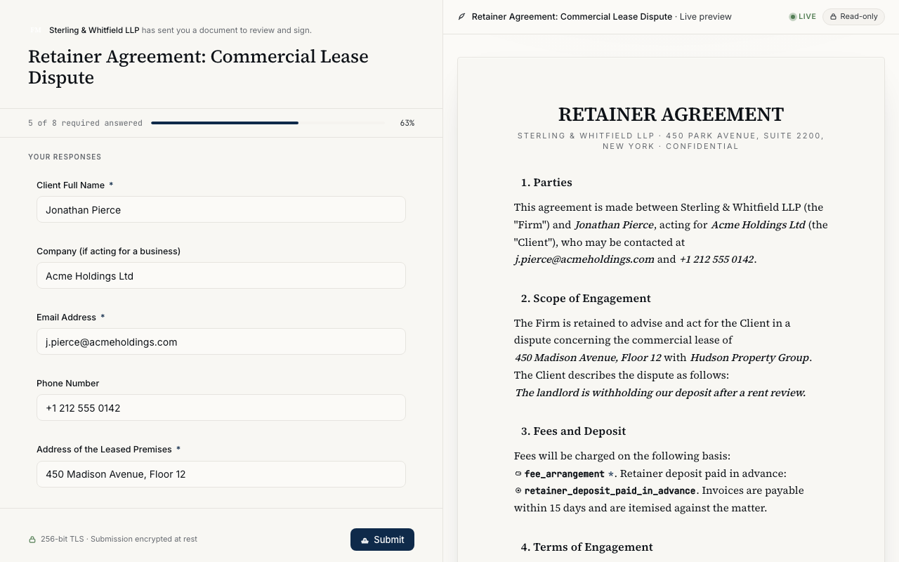 Client view