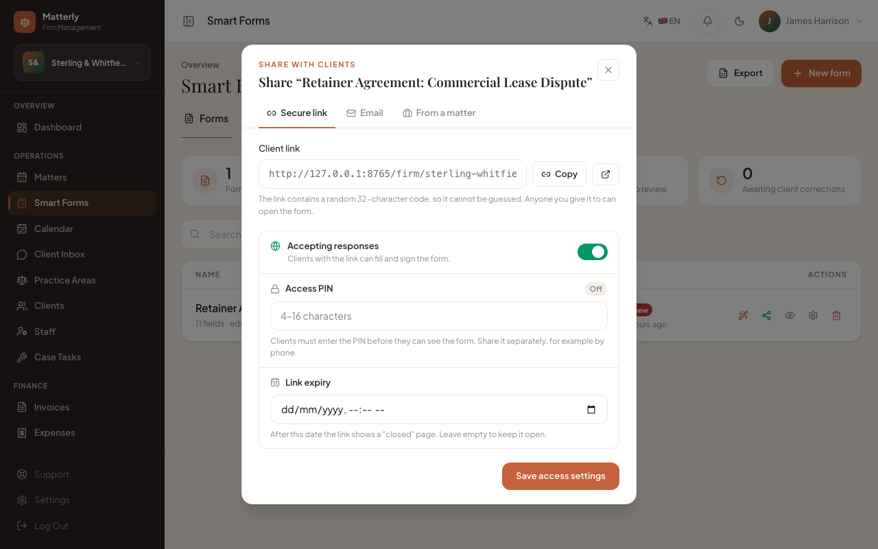 Send a secure link
